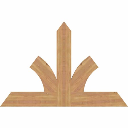 Ekena Millwork Richland Timber Gable Bracket, Western Red Cedar, 48"W x 32"H x 1 1/2"D x 5 1/2"F, 16/12 Pitch GBW048X32X0206RIC00SWR